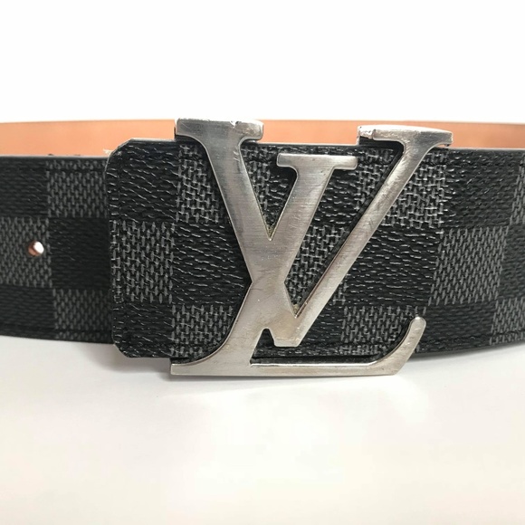 Louis Vuitton Black Damier Graphite Canvas Reversible Belt 110CM Louis  Vuitton